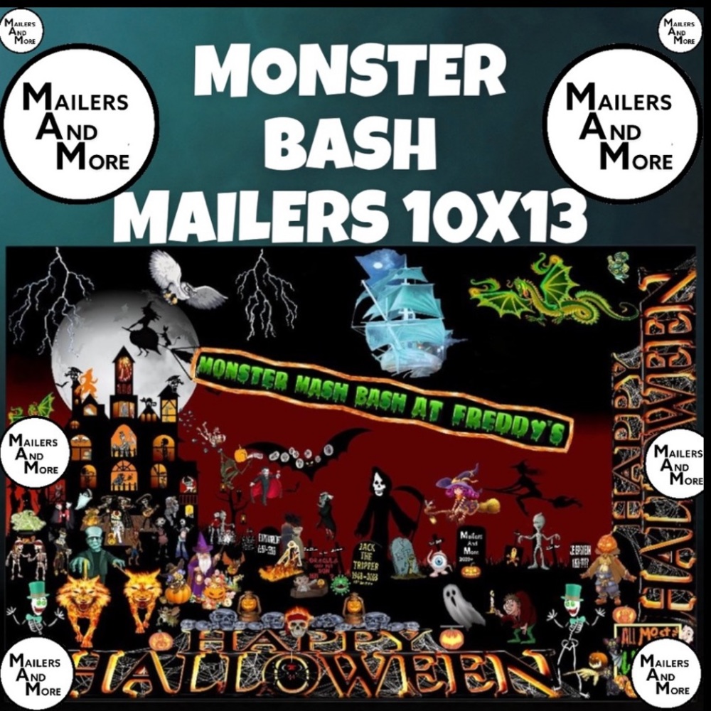25 10x13 Poly Mailers Halloween Shipping Envelopes PRICE IS FIRM Monster Fall - Picture 7 of 11